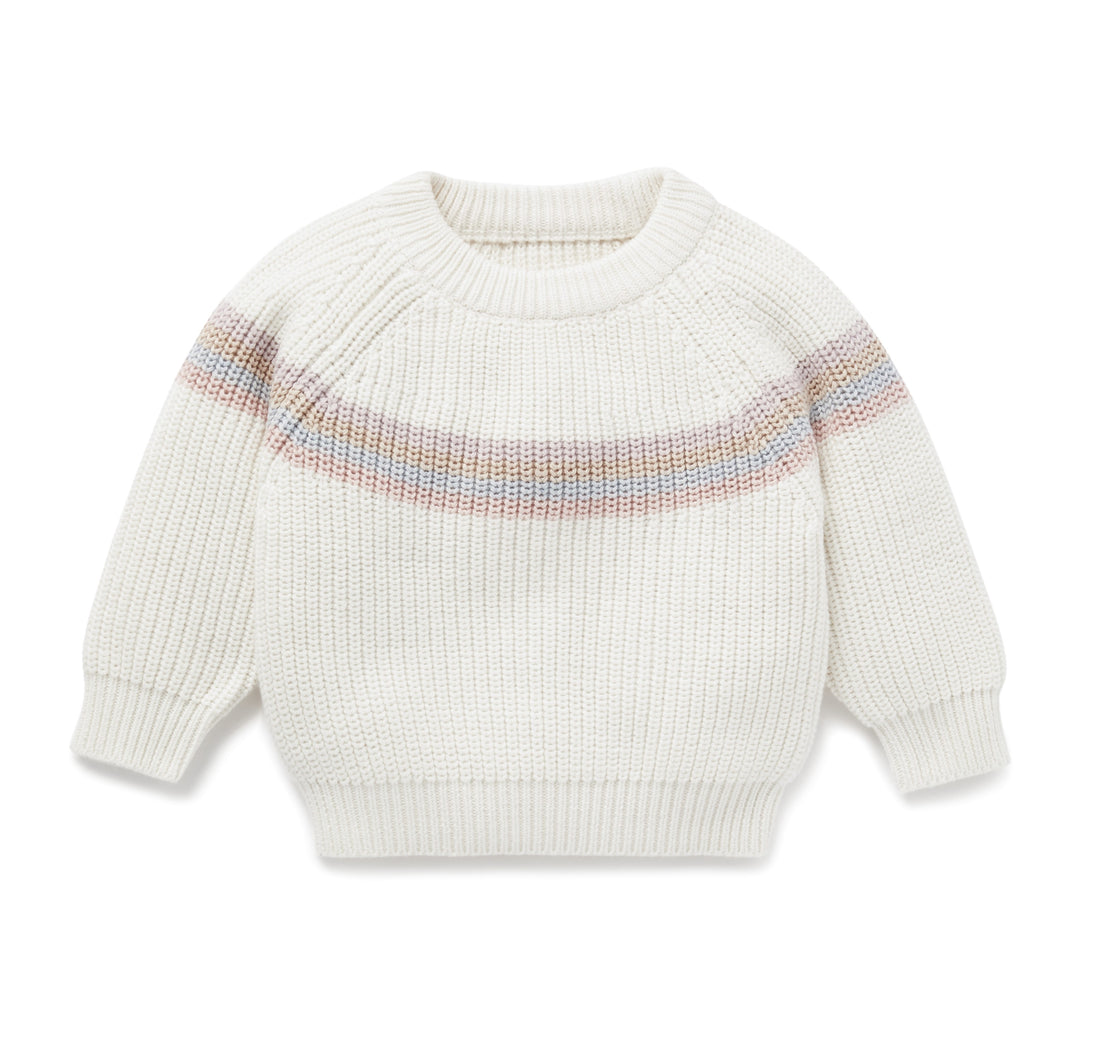 Off-White Rainbow Knit Jumper Baby & Kids Girl