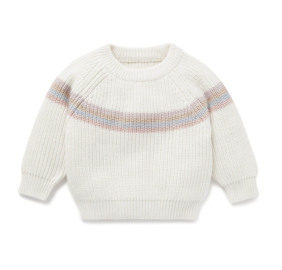 Off-White Rainbow Knit Jumper Baby & Kids Girl
