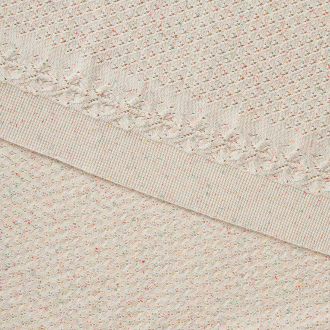 Aster & Oak EXCLUSIVE Speckled Heirloom Baby Blanket Cotton Closeup