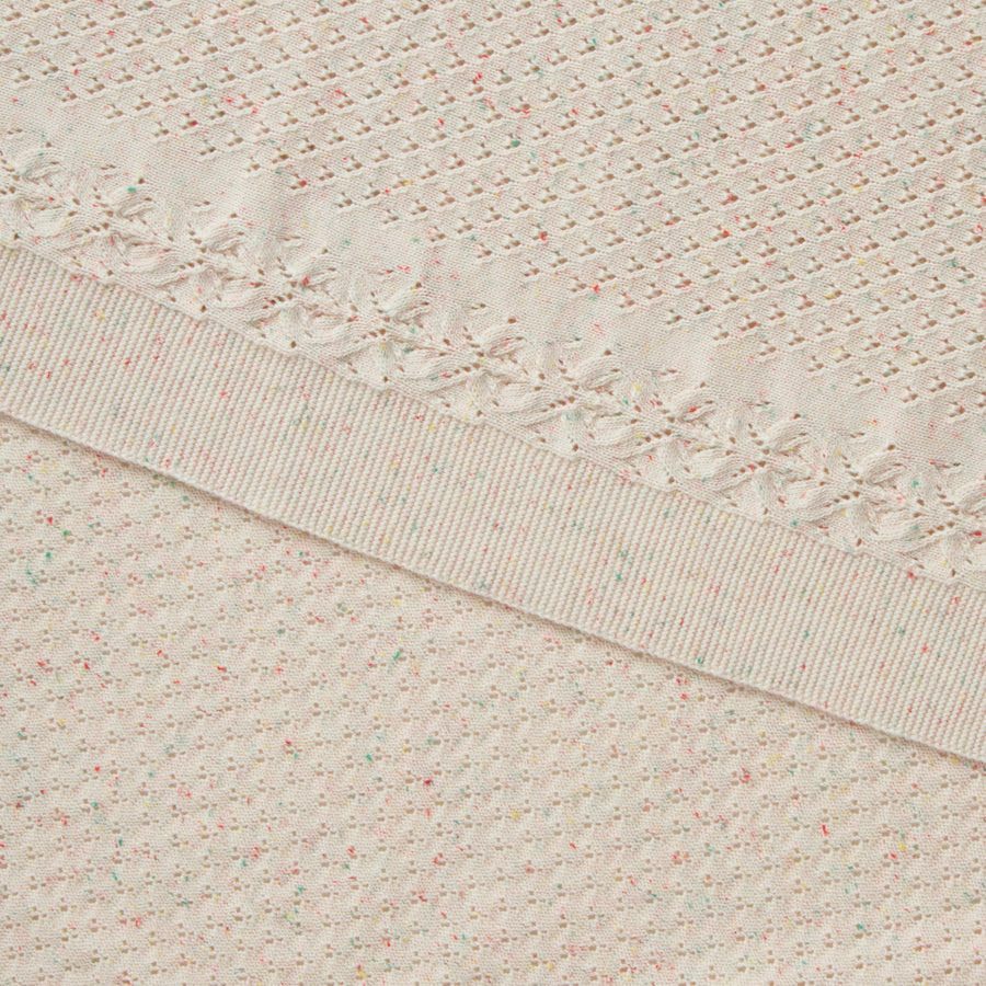 Aster & Oak EXCLUSIVE Speckled Heirloom Baby Blanket Cotton Closeup