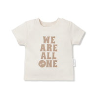 We Are All One Print Tee Neutral Baby T-Shirt Top