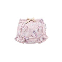 Unicorn Ruffle Bloomers Bby Girl Pink Nappy Cover
