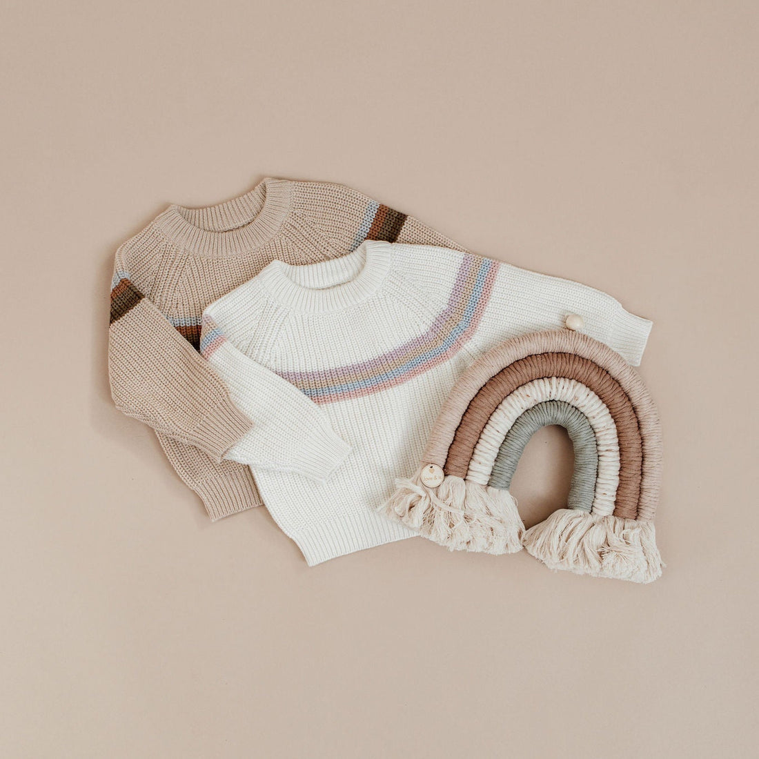 Off-White Rainbow Knit Jumper Baby & Kids Girl