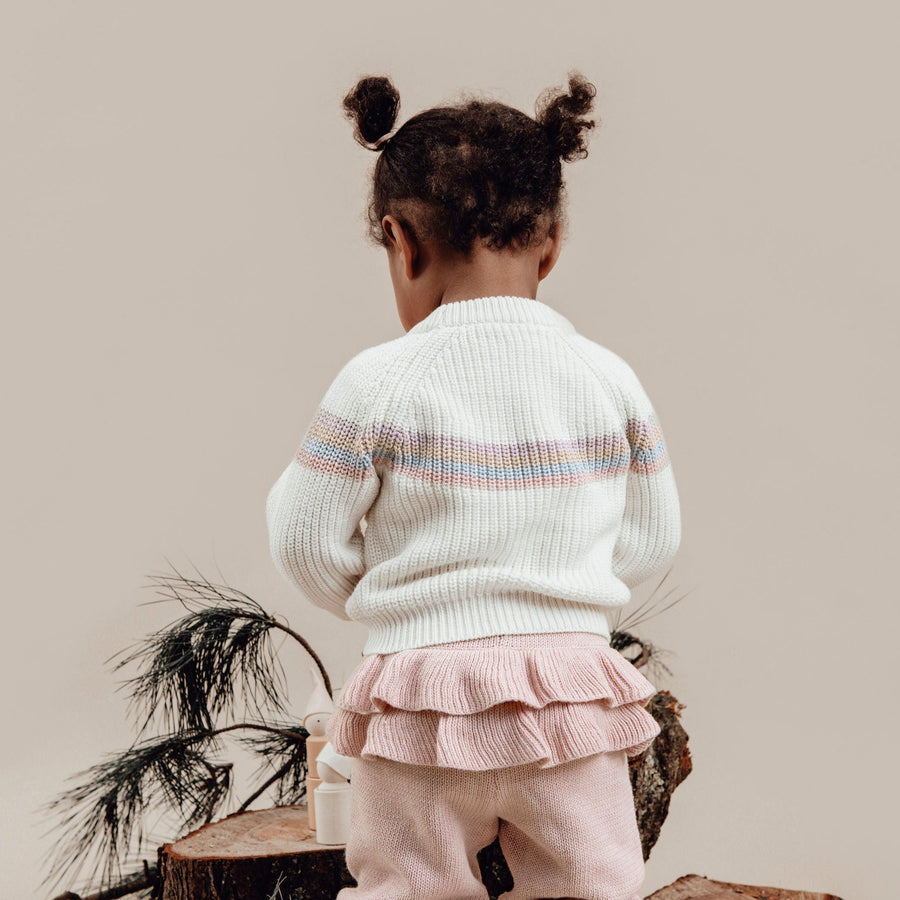 Off-White Rainbow Knit Jumper Baby & Kids Girl