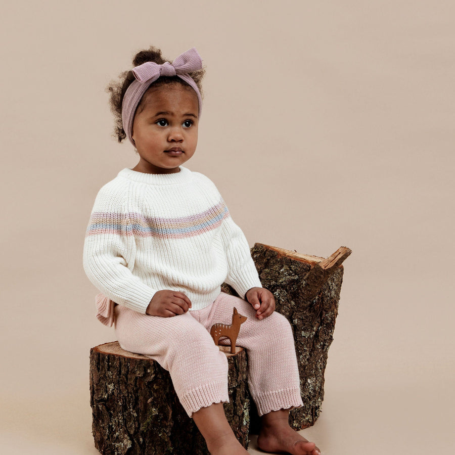 Off-White Rainbow Knit Jumper Baby & Kids Girl