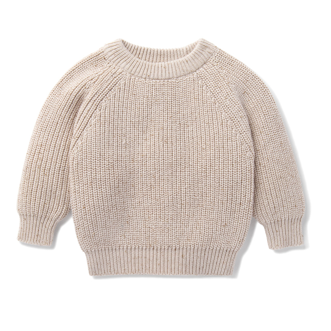Natural Oat Fleck Knit Jumper Chunky Oversized Kids & Baby Sweater
