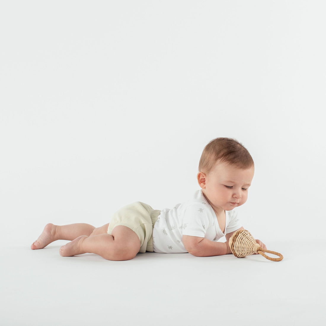 Little Leaf AOP Onesie | Aster & Oak Organic Bodysuits