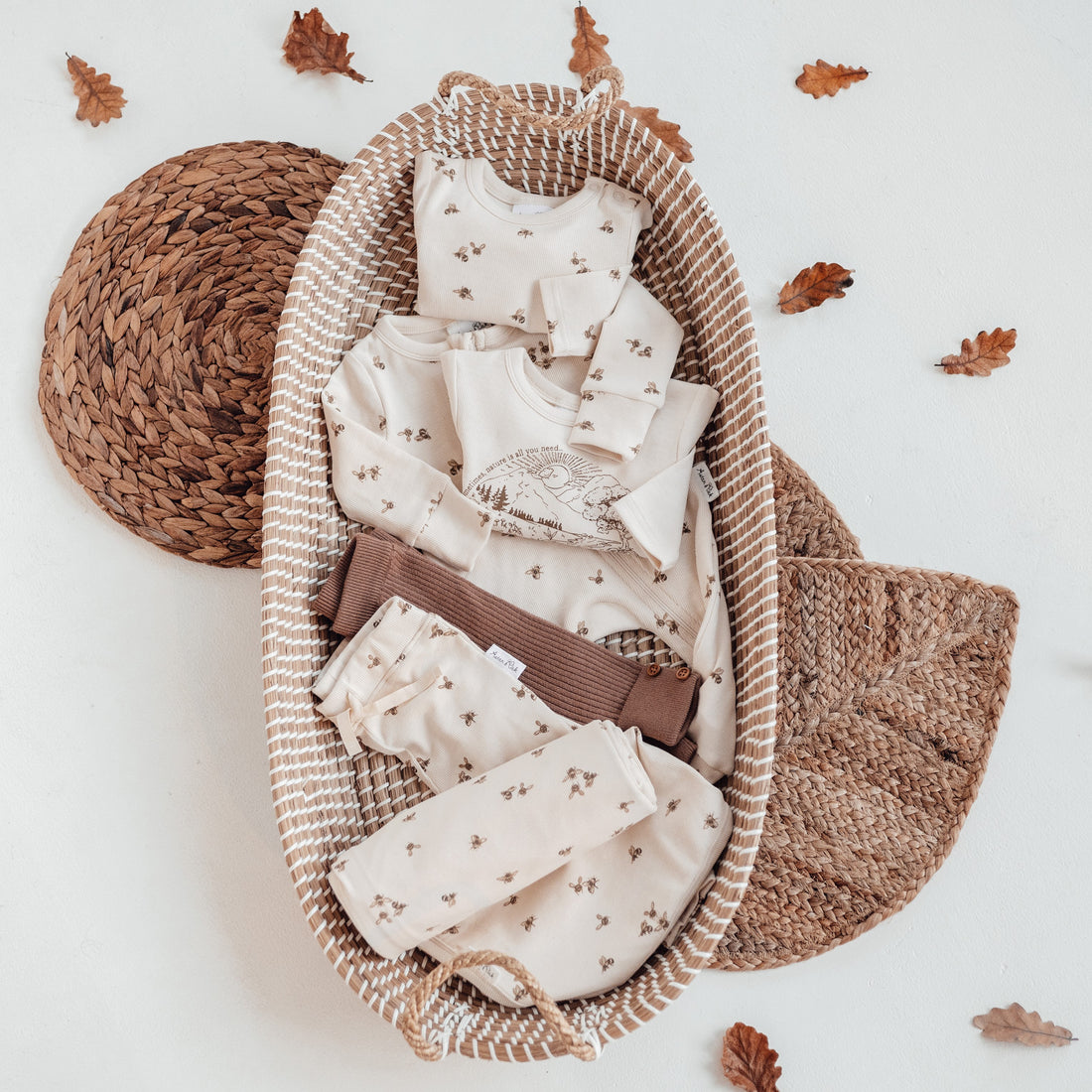 Baby Bee Luxe Rib Leggings | Aster & Oak Natural Baby Clothing