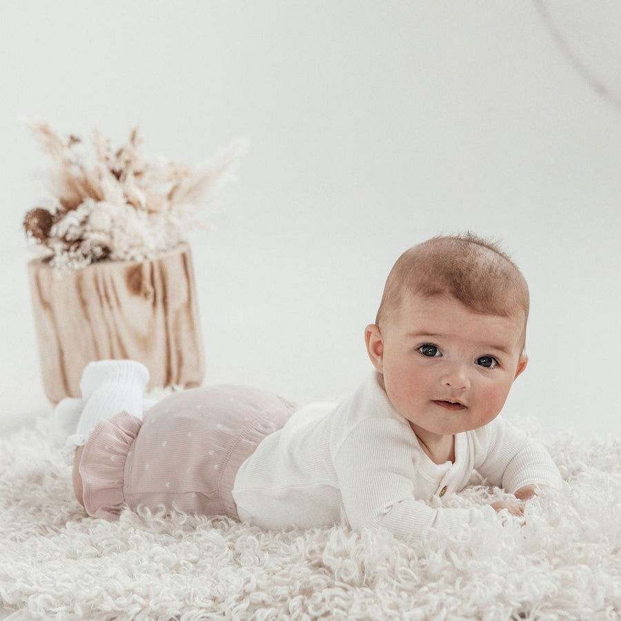 Aster & Oak Essentials White Snow Rib Bodysuit