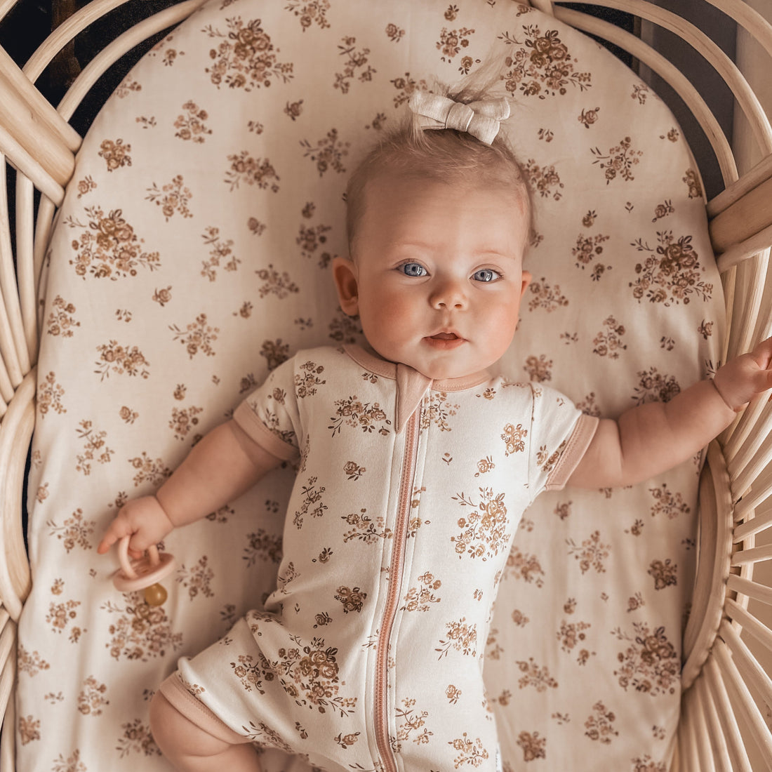 Aster & OAk Pretty Baby Swaddle Blanket Jersey Wrap Baby Girl