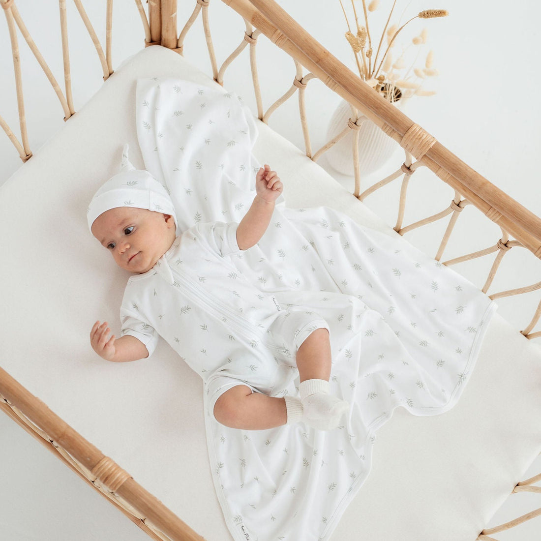 Little Leaf Baby Wrap | Aster & Oak Organic Swaddle