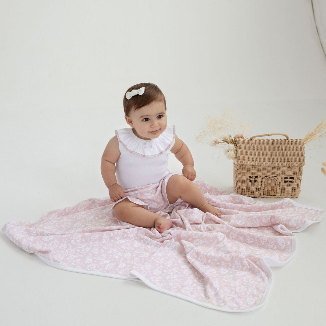 Pink Floral Baby Wrap Baby Girls Swaddle Blanket