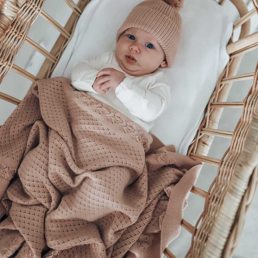 Rose Heirloom Blanket for Baby Girl
